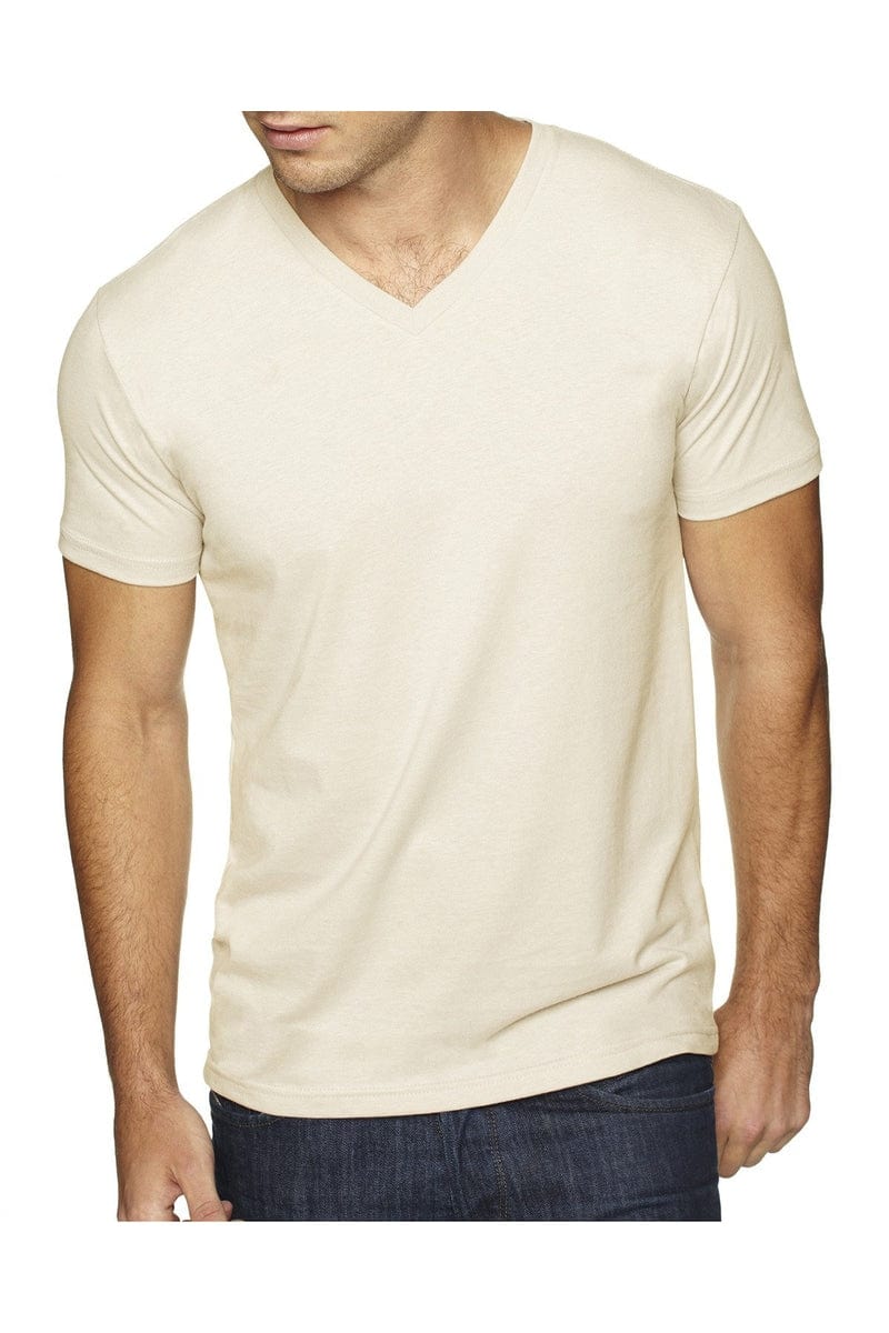 Next Level 6440: Men's Sueded V- Neck T-Shirt in Natural