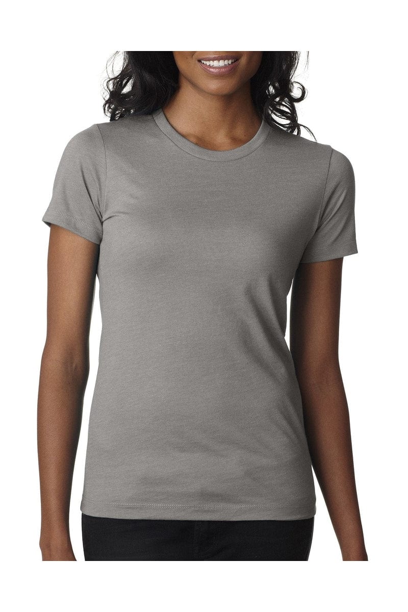 Next Level 6610: Ladies' CVC T-Shirt in Stone Gray