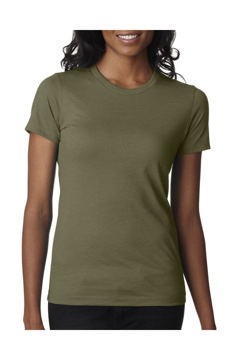 Next Level 6610: Ladies' CVC T-Shirt in Military Green