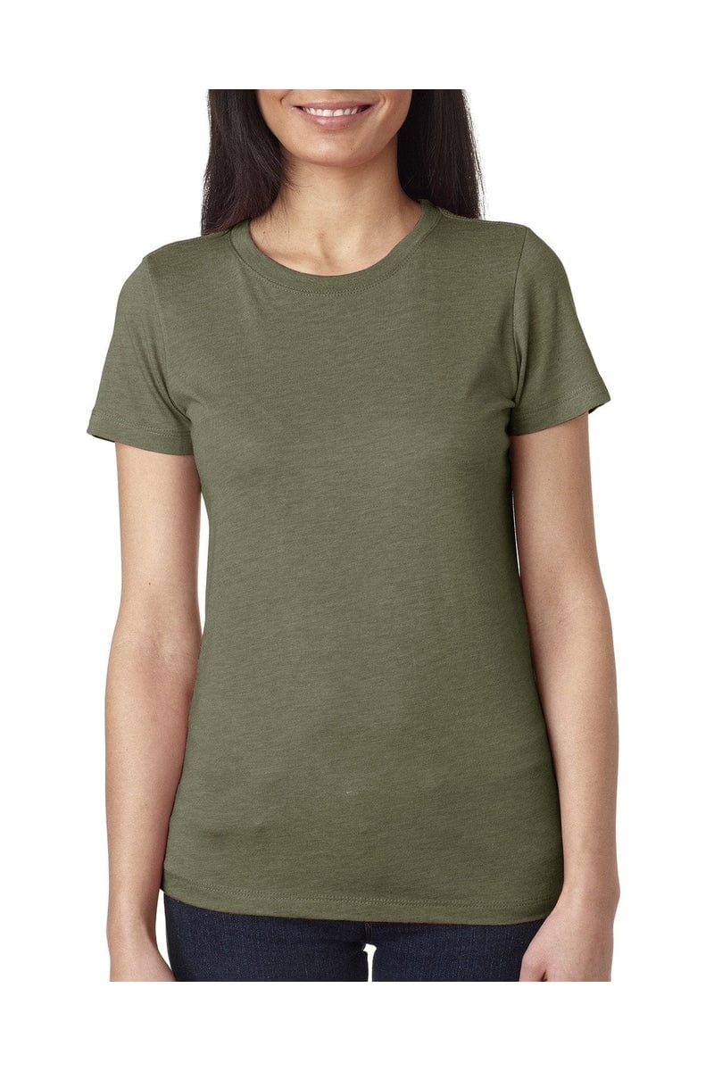 Next Level 6710: Ladies' Triblend Crew in Military Green