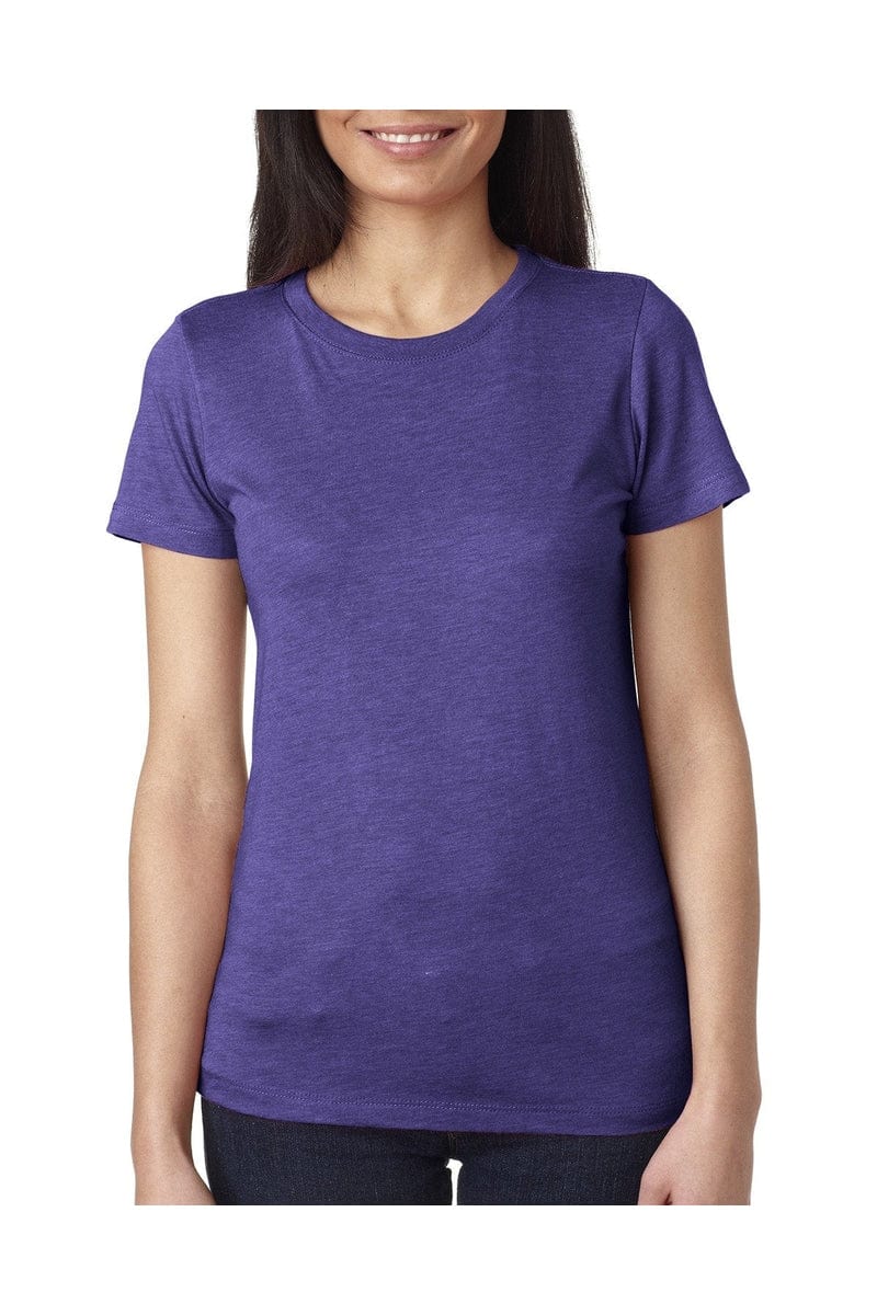 Next Level 6710: Ladies' Triblend Crew in Purple Rush