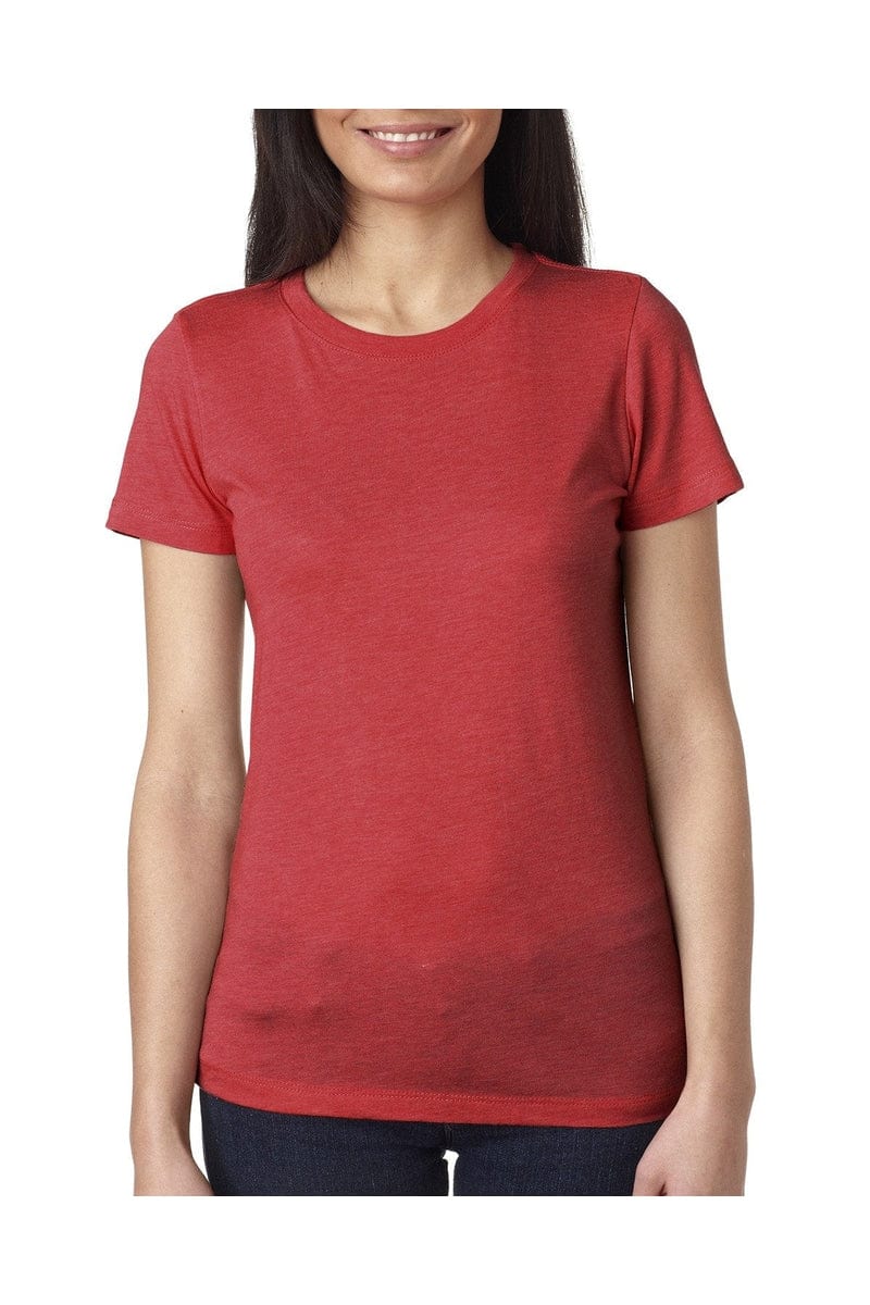 Next Level 6710: Ladies' Triblend Crew in Vintage Red