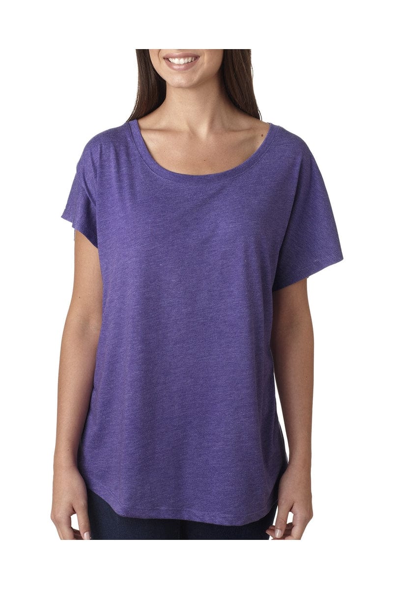 Next Level 6760: Ladies' Triblend Dolman in Purple Rush