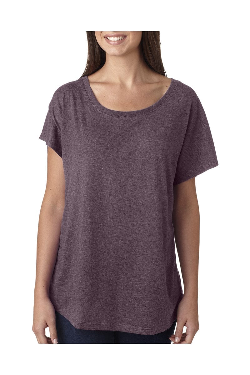 Next Level 6760: Ladies' Triblend Dolman in Vintage Purple