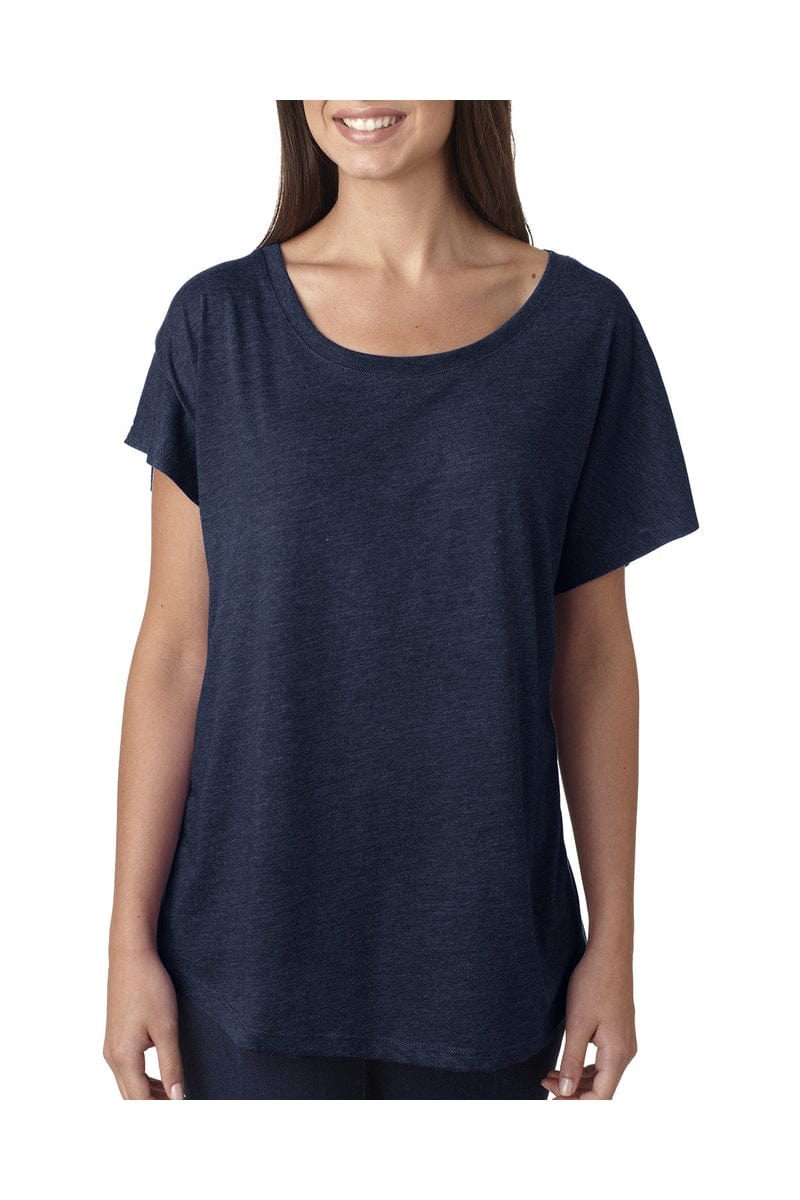 Next Level 6760: Ladies' Triblend Dolman in Vintage Navy