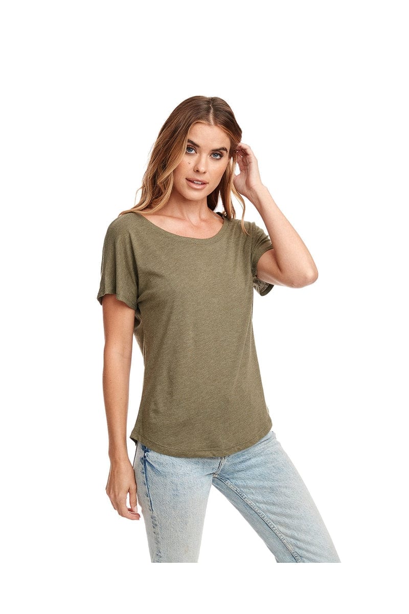 Next Level 6760: Ladies' Triblend Dolman in Military Green