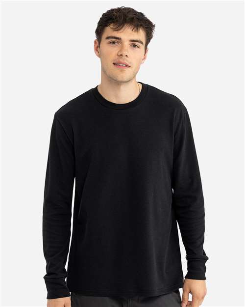Next Level 8211 Unisex Ideal Thermal Long Sleeve T-Shirt in Black