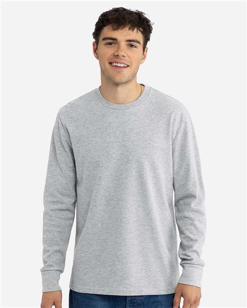 Next Level 8211 Unisex Ideal Thermal Long Sleeve T-Shirt in Heather Grey