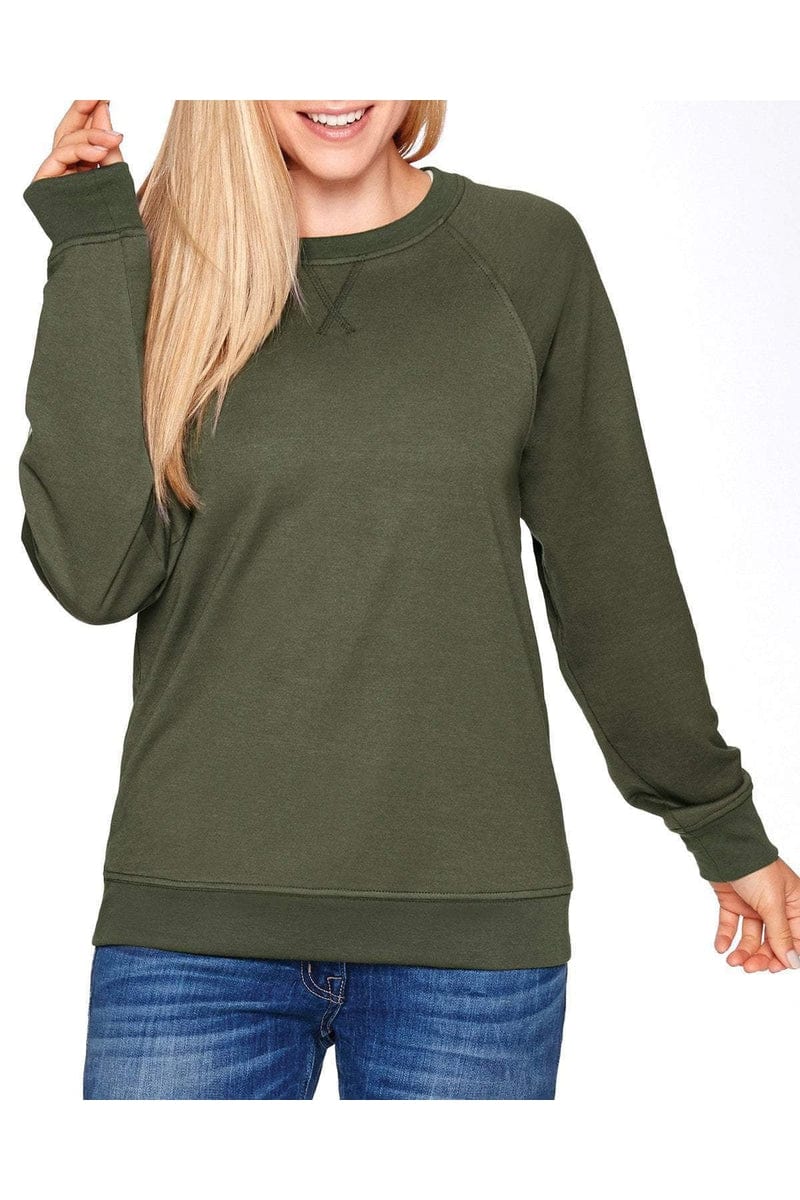 Next Level N9000 Unisex French Terry Raglan Crew in 