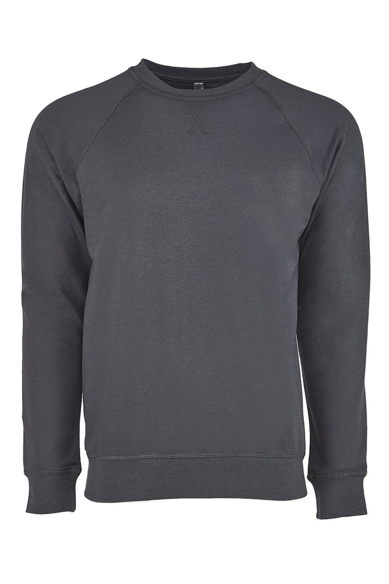 Next Level N9000 Unisex French Terry Raglan Crew in Heavy Metal