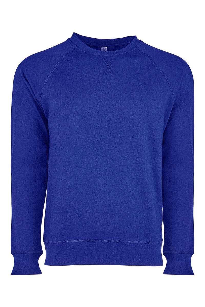 Next Level N9000 Unisex French Terry Raglan Crew in Royal