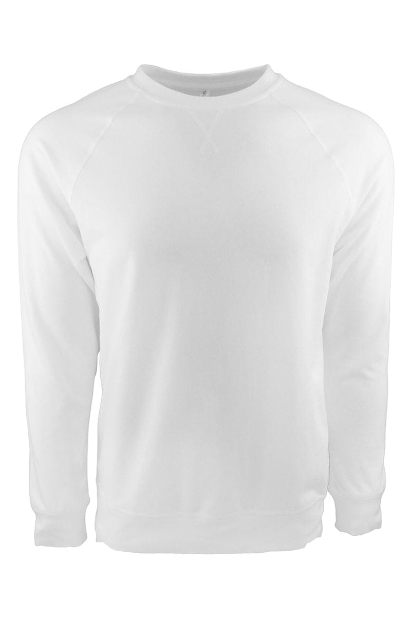 Next Level N9000 Unisex French Terry Raglan Crew in White