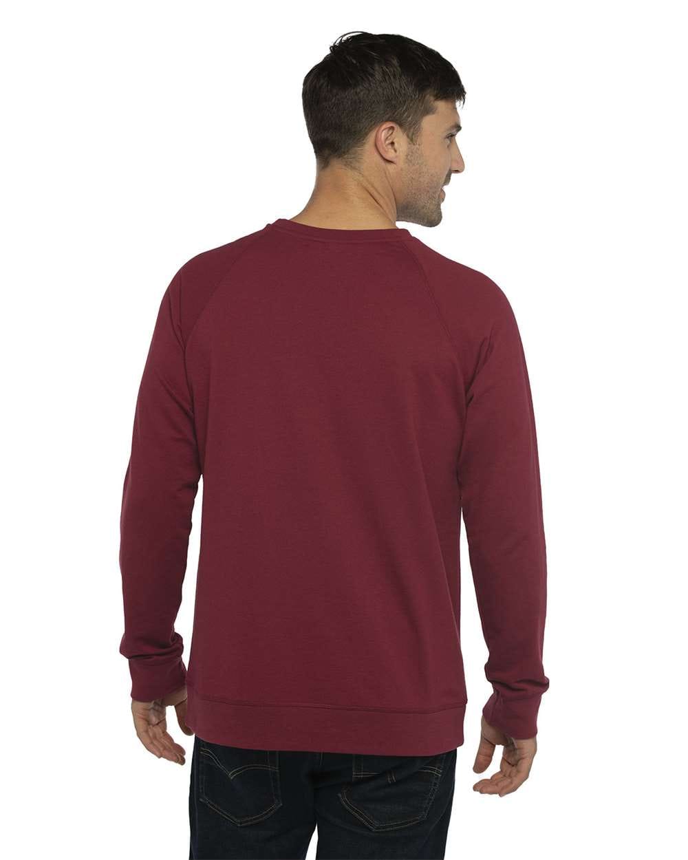 Next Level 9000 Unisex Laguna Raglan Crewneck Sweatshirt in 
