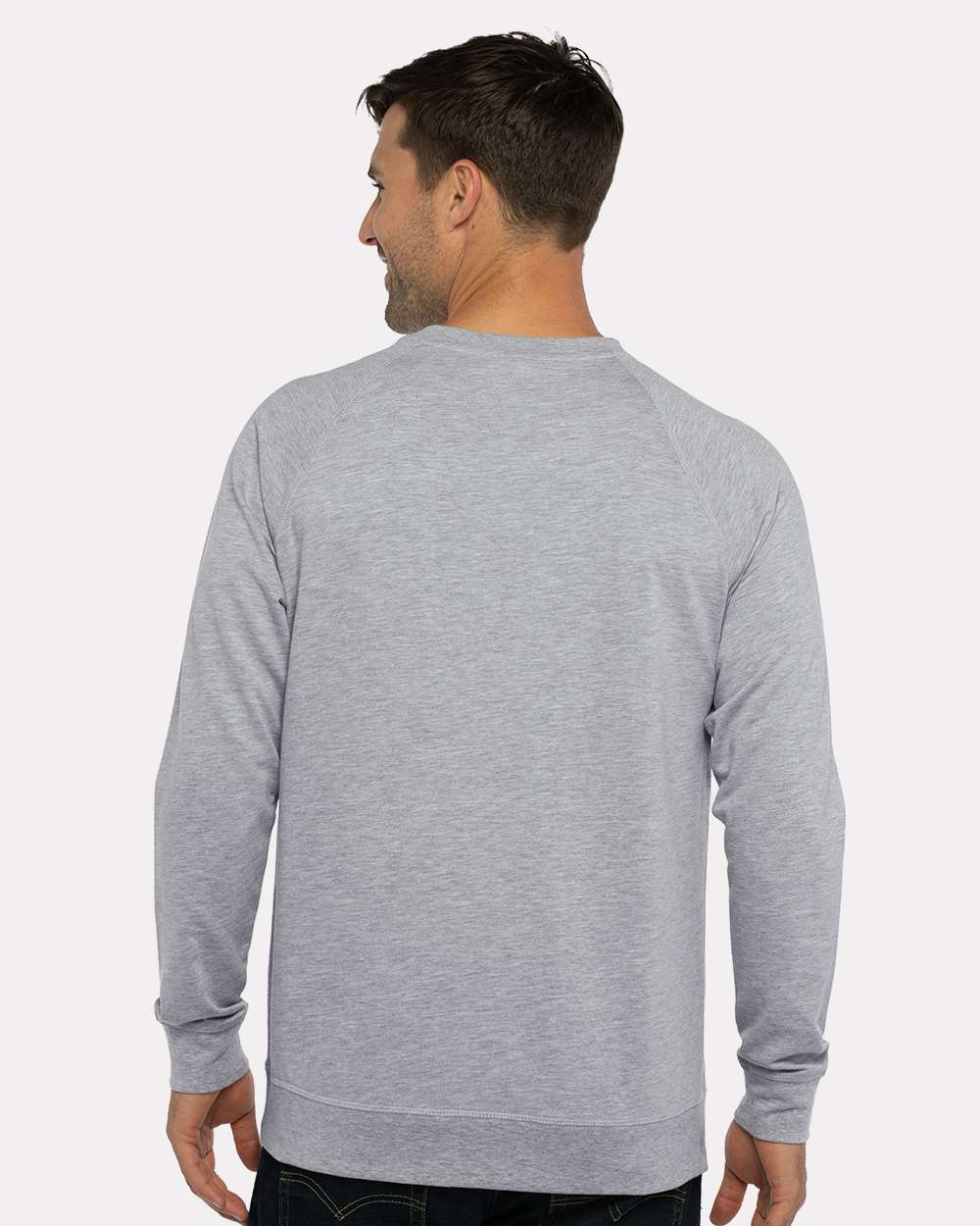 Next Level 9000 Unisex Laguna Raglan Crewneck Sweatshirt in 