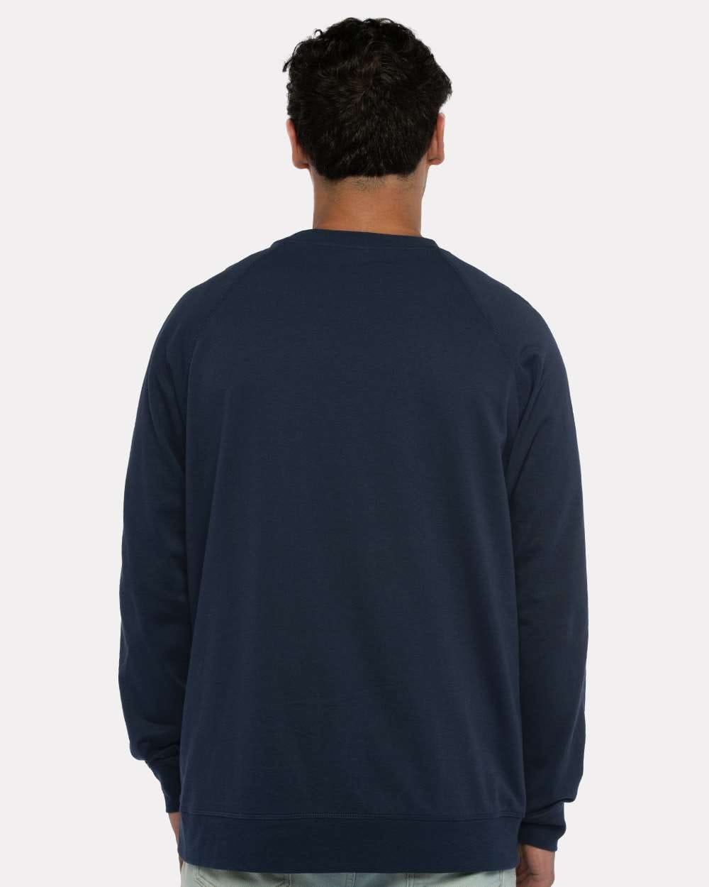 Next Level 9000 Unisex Laguna Raglan Crewneck Sweatshirt in 
