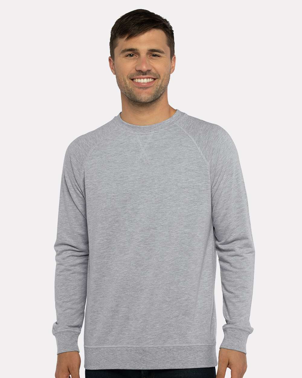 Next Level 9000 Unisex Laguna Raglan Crewneck Sweatshirt in 