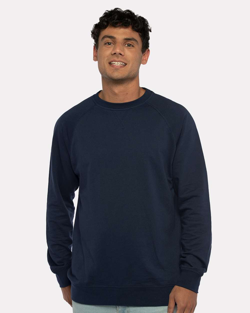 Next Level 9000 Unisex Laguna Raglan Crewneck Sweatshirt in 
