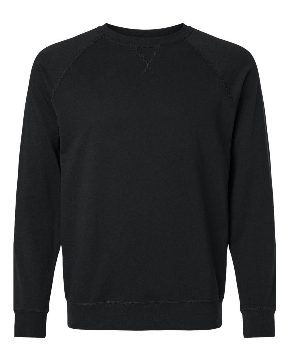 Next Level 9000 Unisex Laguna Raglan Crewneck Sweatshirt in Black