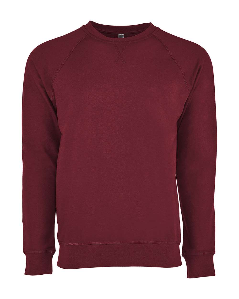Next Level 9000 Unisex Laguna Raglan Crewneck Sweatshirt in Cardinal