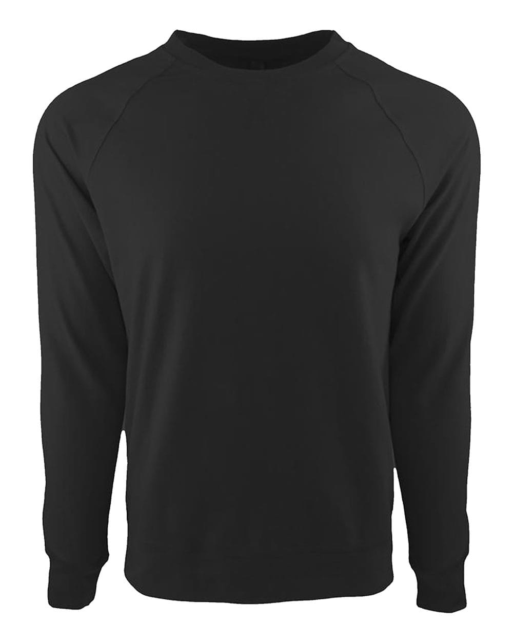 Next Level 9000 Unisex Laguna Raglan Crewneck Sweatshirt in Graphite Black
