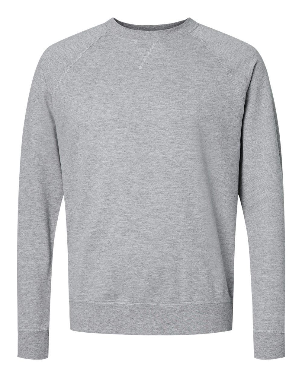 Next Level 9000 Unisex Laguna Raglan Crewneck Sweatshirt in Heather Grey