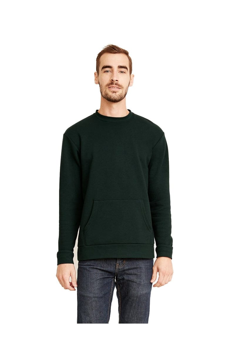 Next Level 9001 Unisex Crew with Pocket in Forest Green