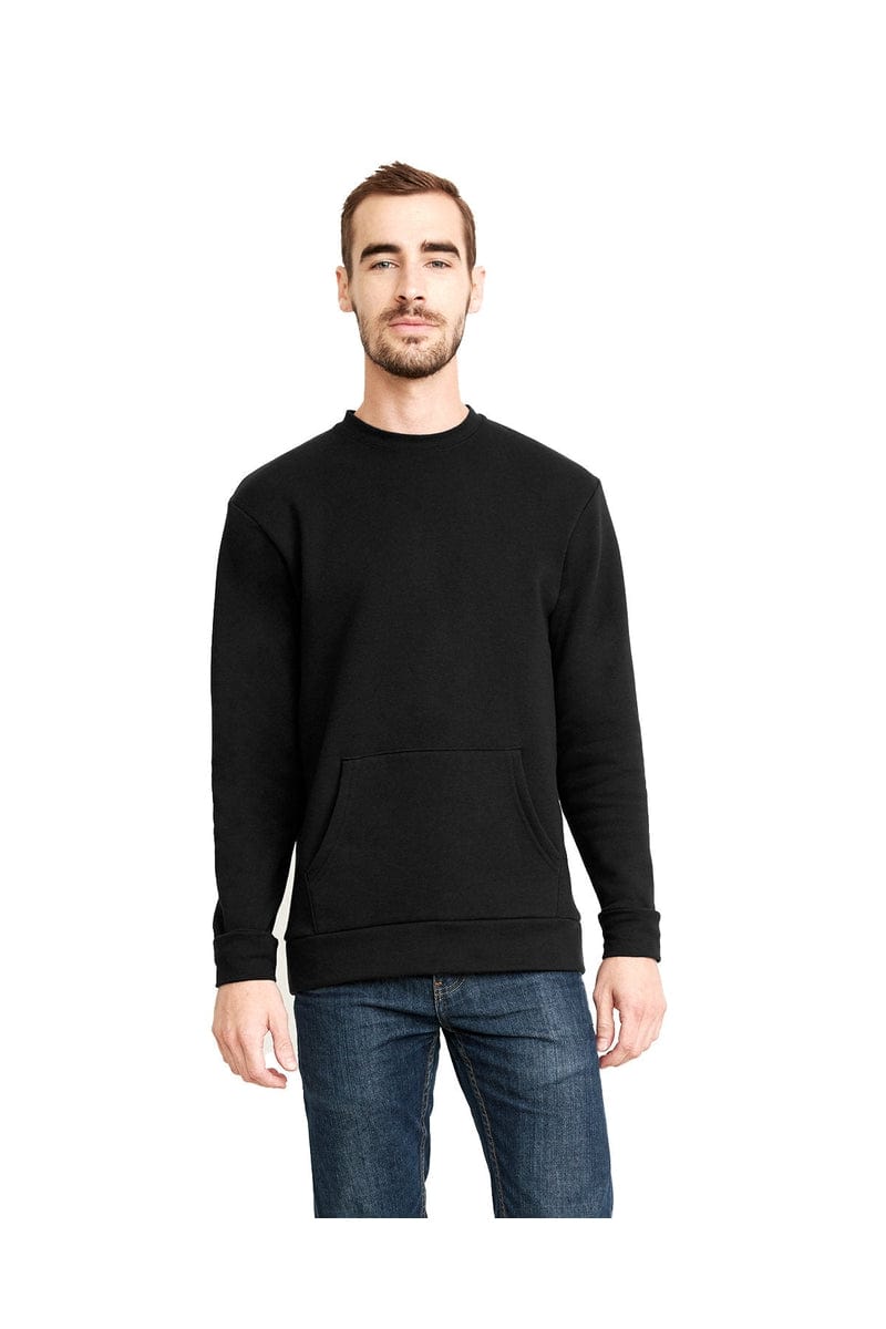 Next Level 9001 Unisex Crew with Pocket in Black