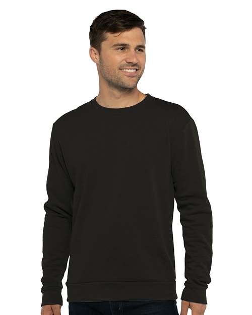 Next Level 9002 Unisex Malibu Crewneck Sweatshirt in Heather Black