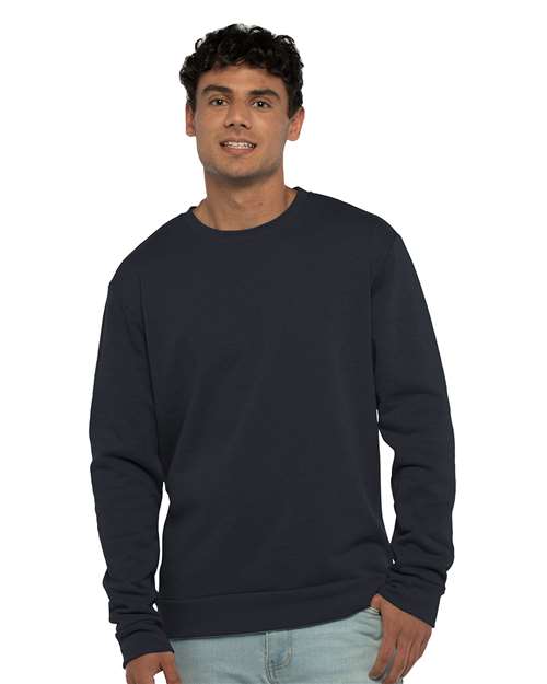 Next Level 9002 Unisex Malibu Crewneck Sweatshirt in Heather Midnight Navy