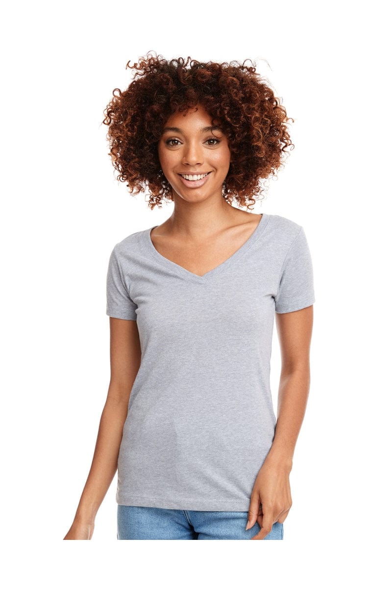 Next Level N1540: Ladies' Ideal V in Heather Gray