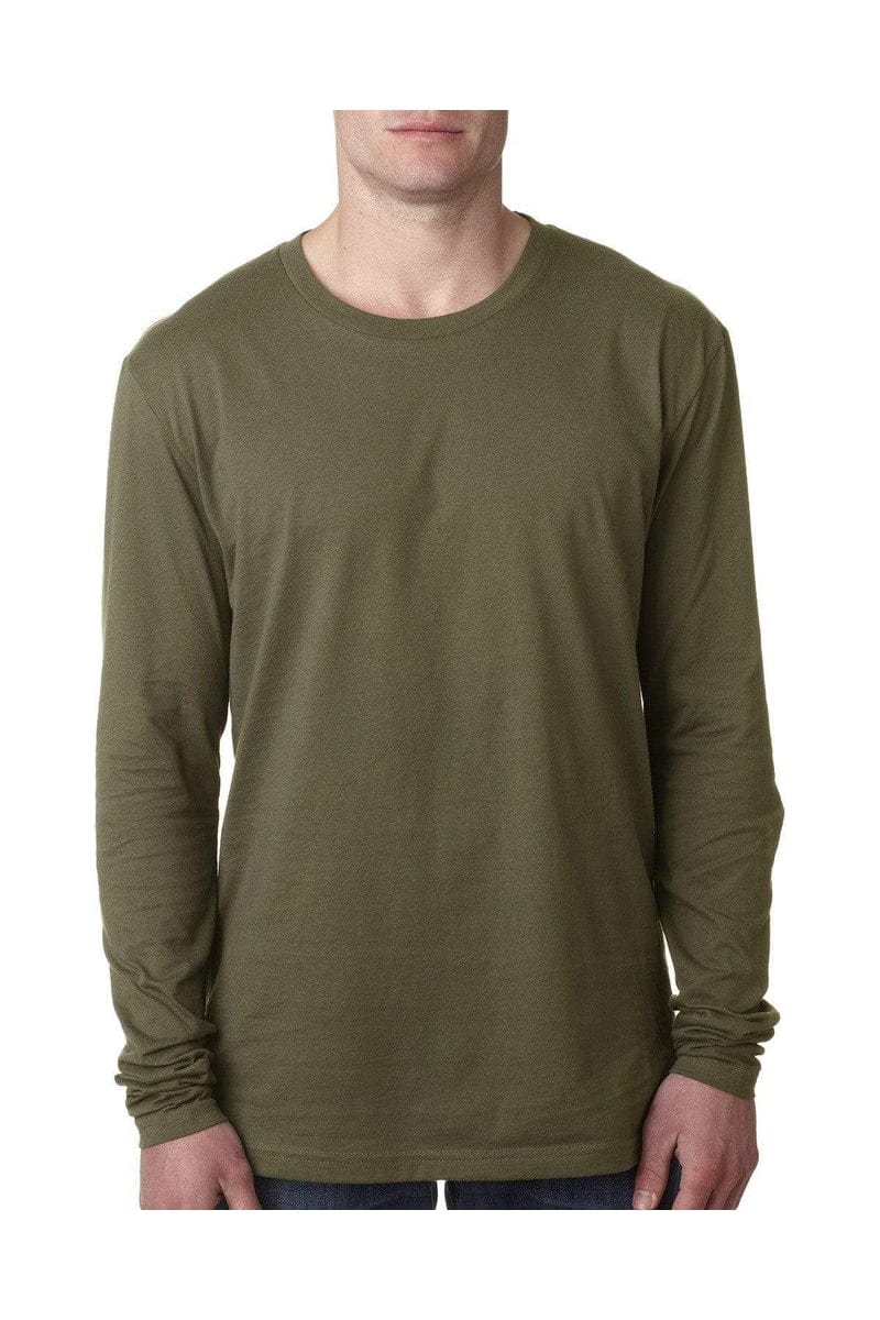 Next Level N3601: Men's Cotton Long-Sleeve Crew in 