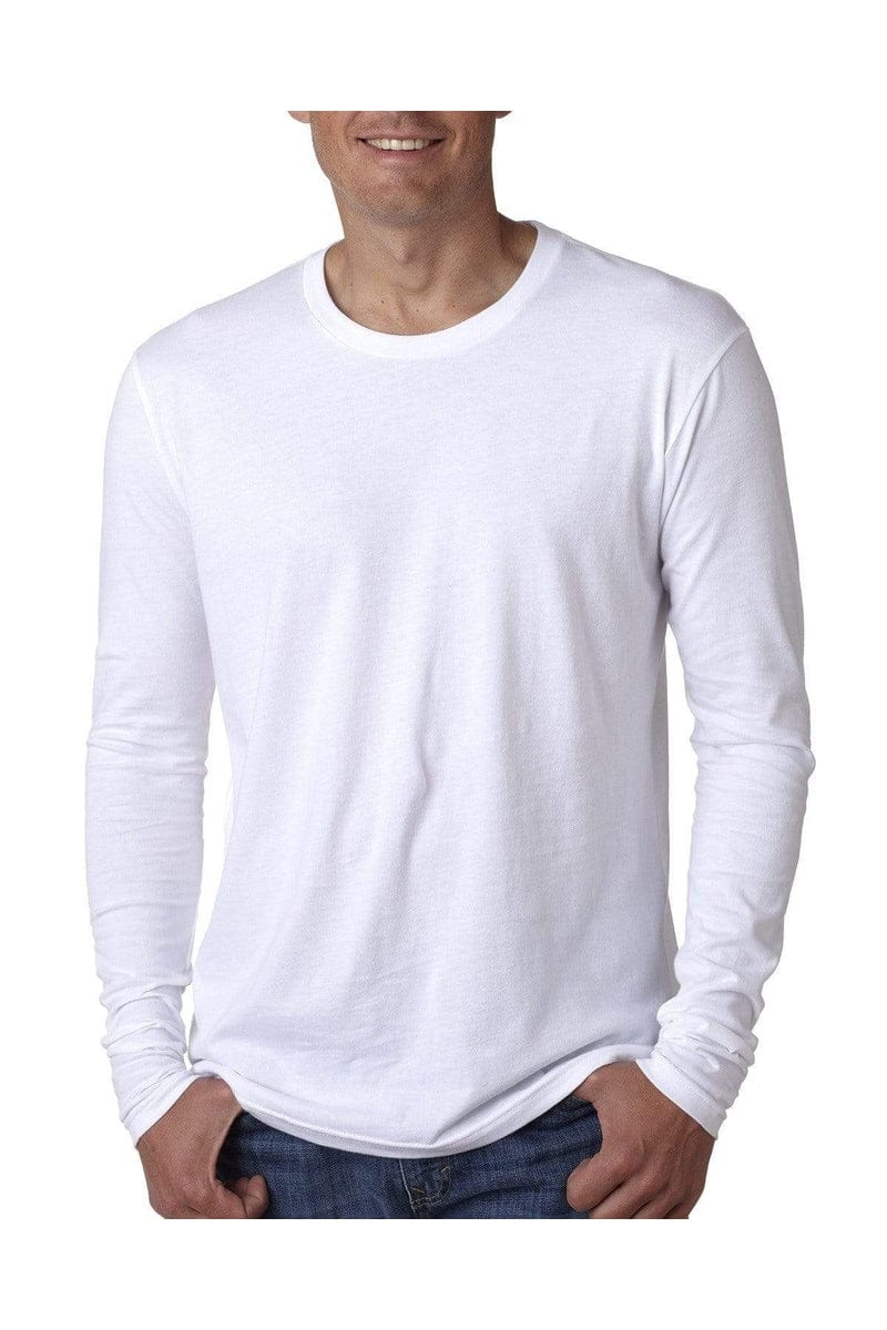 Next Level N3601: Men's Cotton Long-Sleeve Crew in 