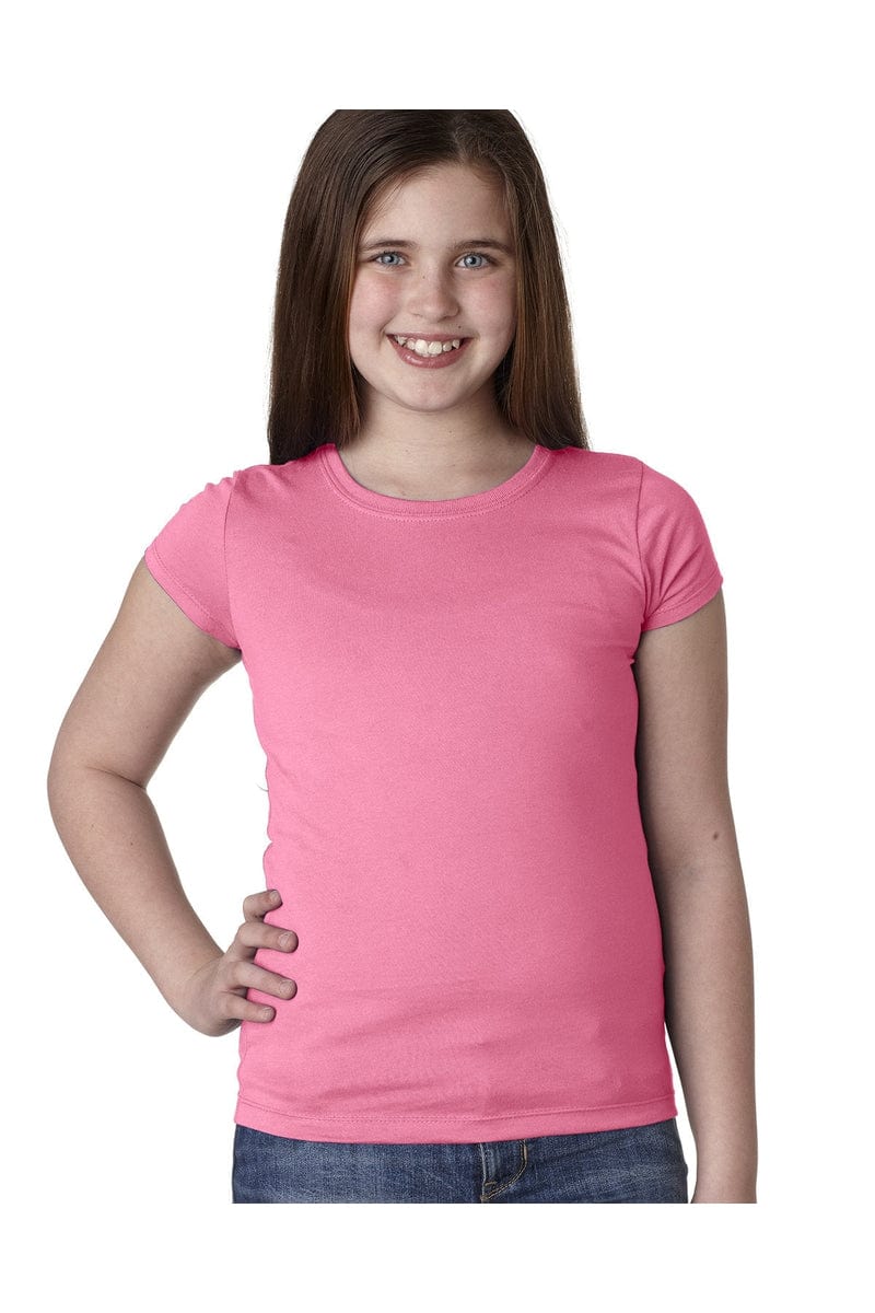 Next Level N3710: Youth Girls’ Princess T-Shirt in Hot Pink
