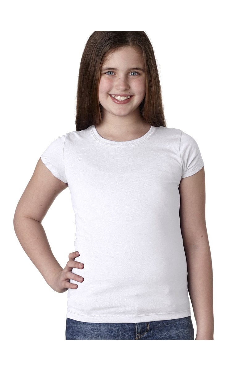 Next Level N3710: Youth Girls’ Princess T-Shirt in White