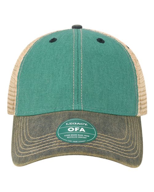 OFA-Old Favorite Trucker Cap in Aqua Blue/ Navy