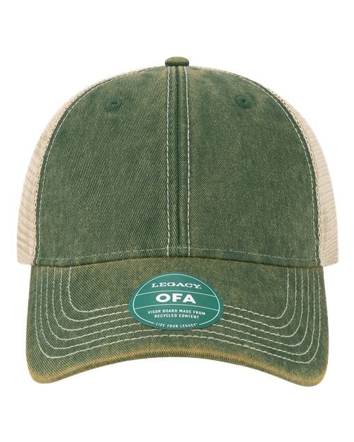 OFA-Old Favorite Trucker Cap in Dark Green/ Khaki