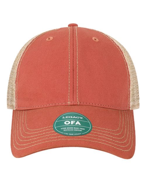 OFA-Old Favorite Trucker Cap in Nantucket Red/ Khaki