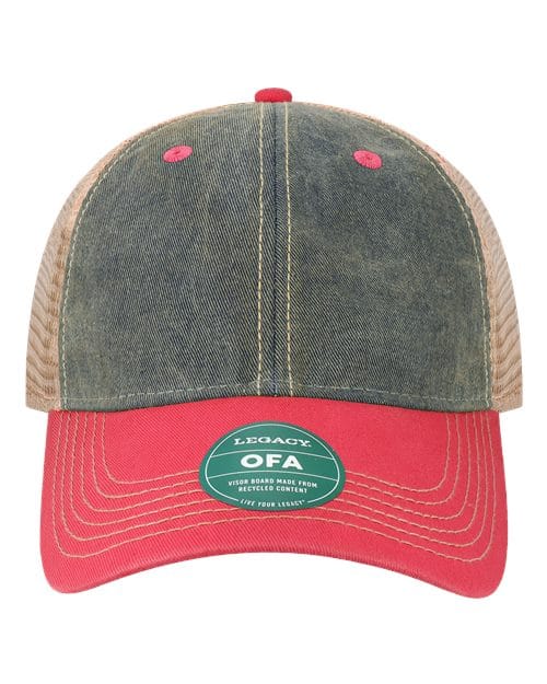 OFA-Old Favorite Trucker Cap in Navy/ Dark Pink