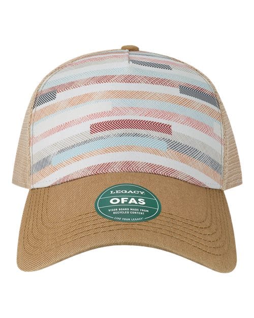 OFAFP-Old Favorite Five-Panel Trucker Cap in Fabric Stripes