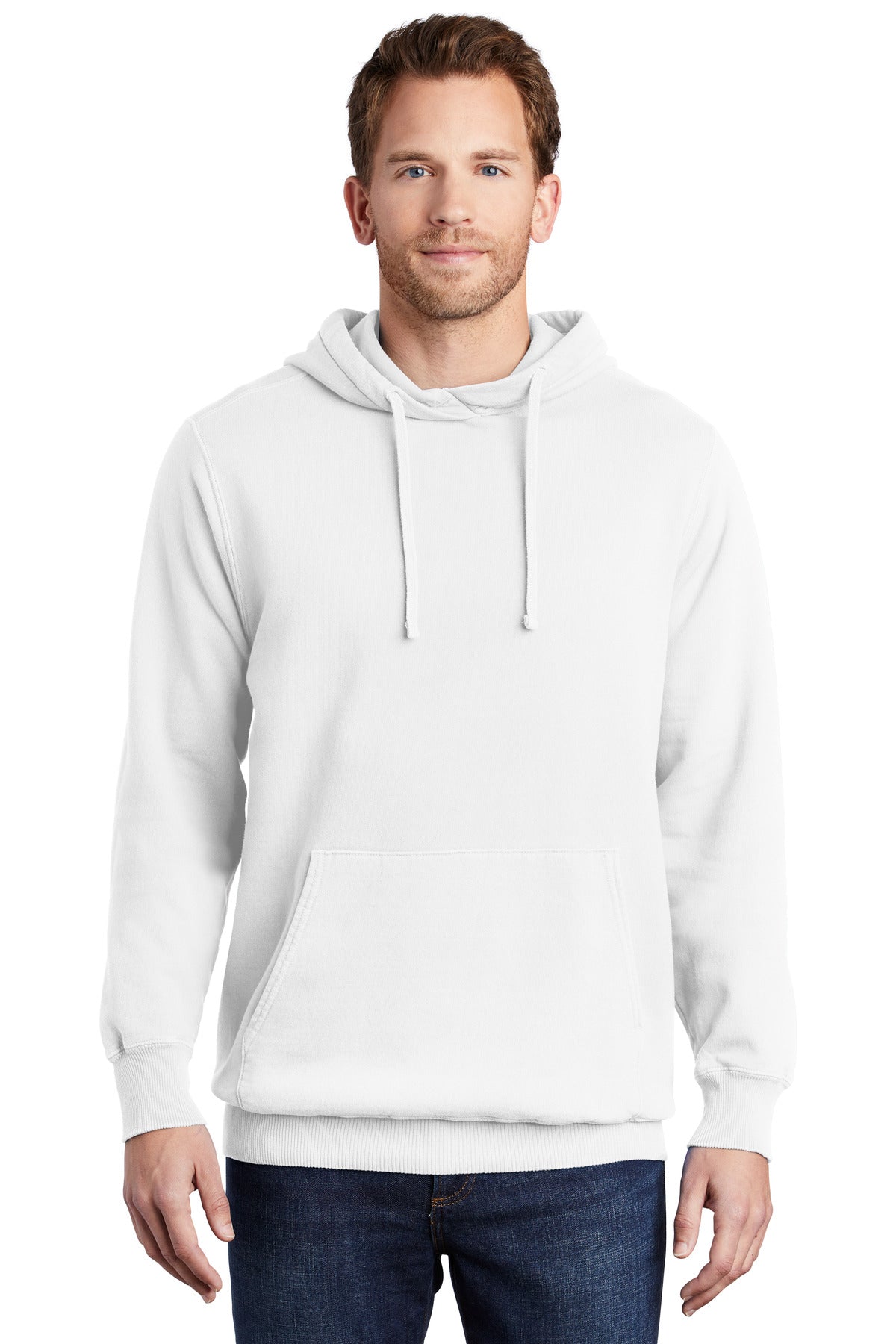 Port & Company ®  Beach Wash ™  Garment-Dyed Pullover Hooded Sweatshirt. PC098H