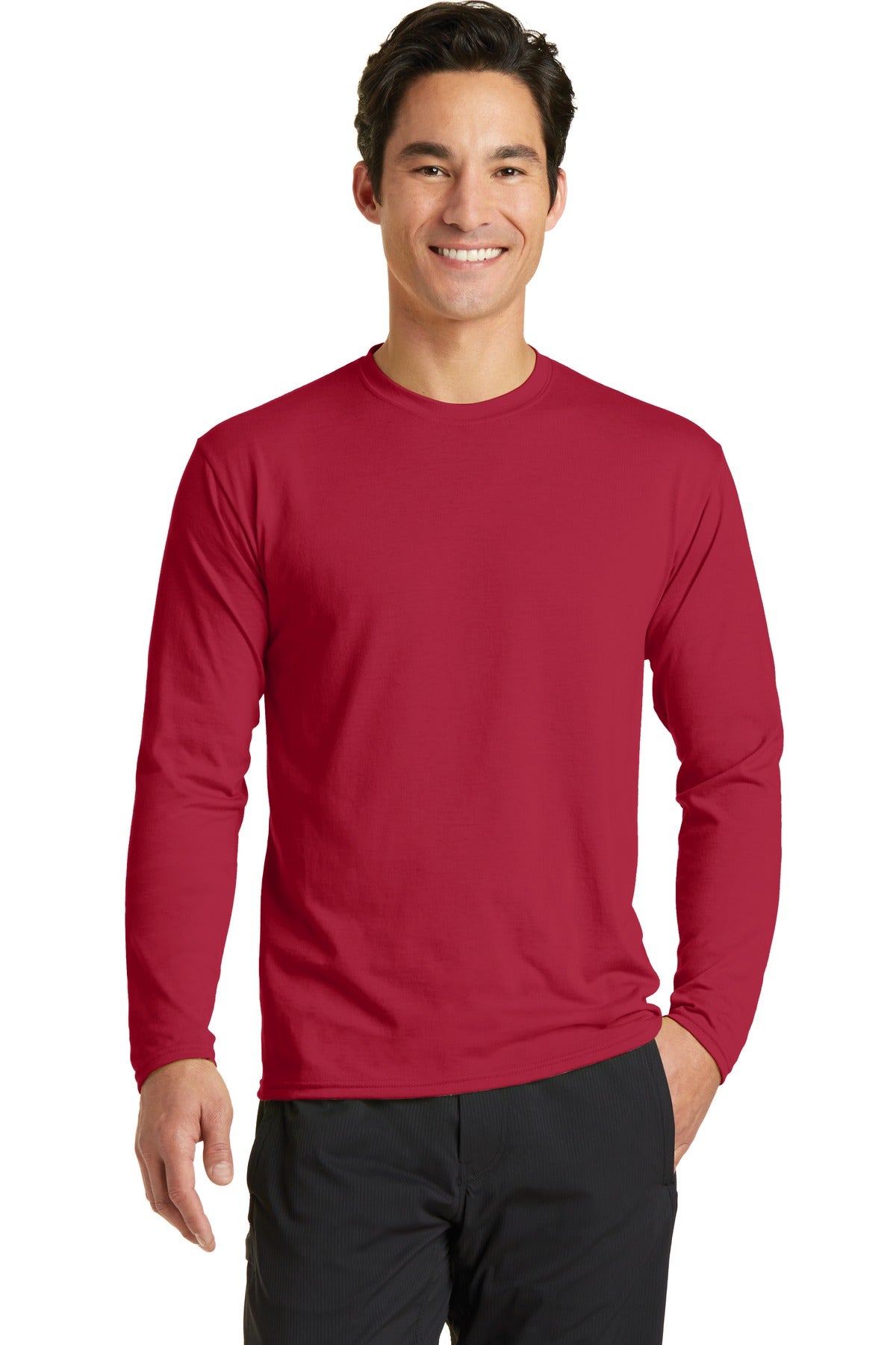 Port & Company ®  Long Sleeve Performance Blend Tee. PC381LS, Basic Colors