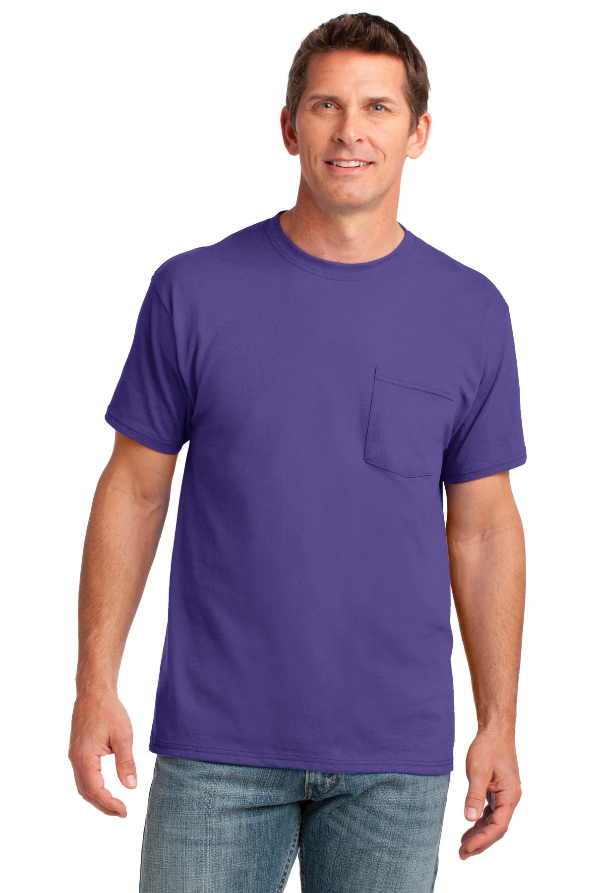 Port & Company ®  Core Cotton Pocket Tee. PC54P, Basic Colors