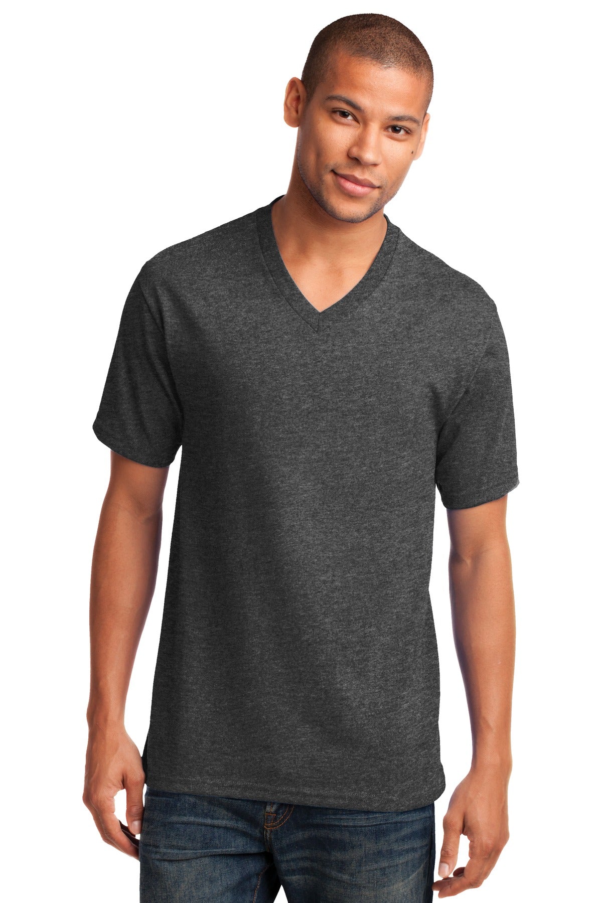 Port & Company ®  Core Cotton V-Neck Tee. PC54V, Basic Colors