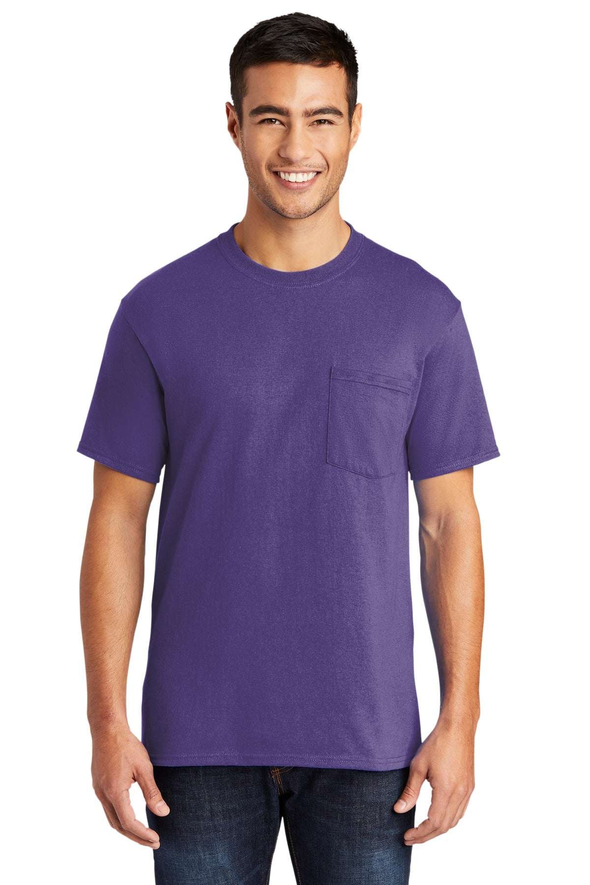 Port & Company PC55PT Tall Core Blend Pocket Tee.