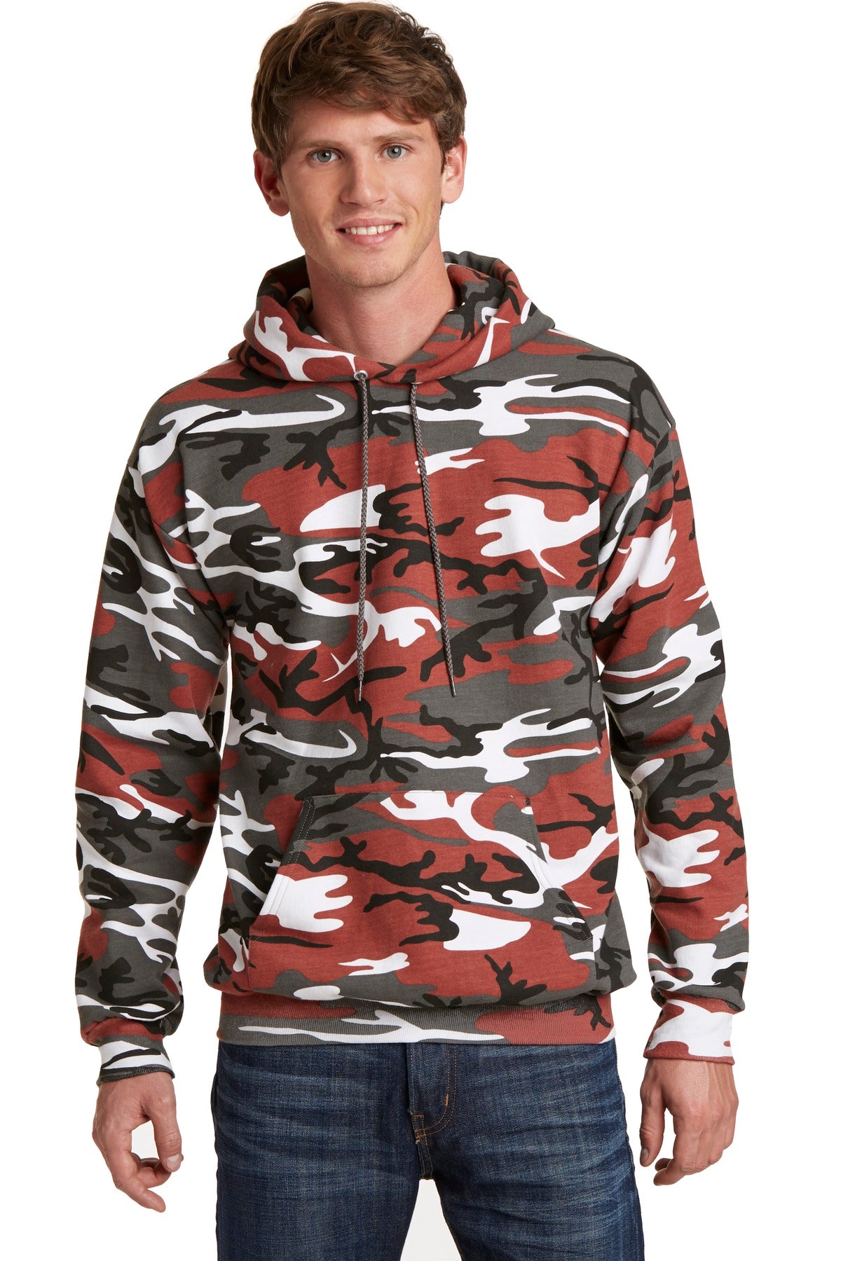 Port & Company PC78HC: Core Fleece Camo Pullover Hooded Sweatshirt