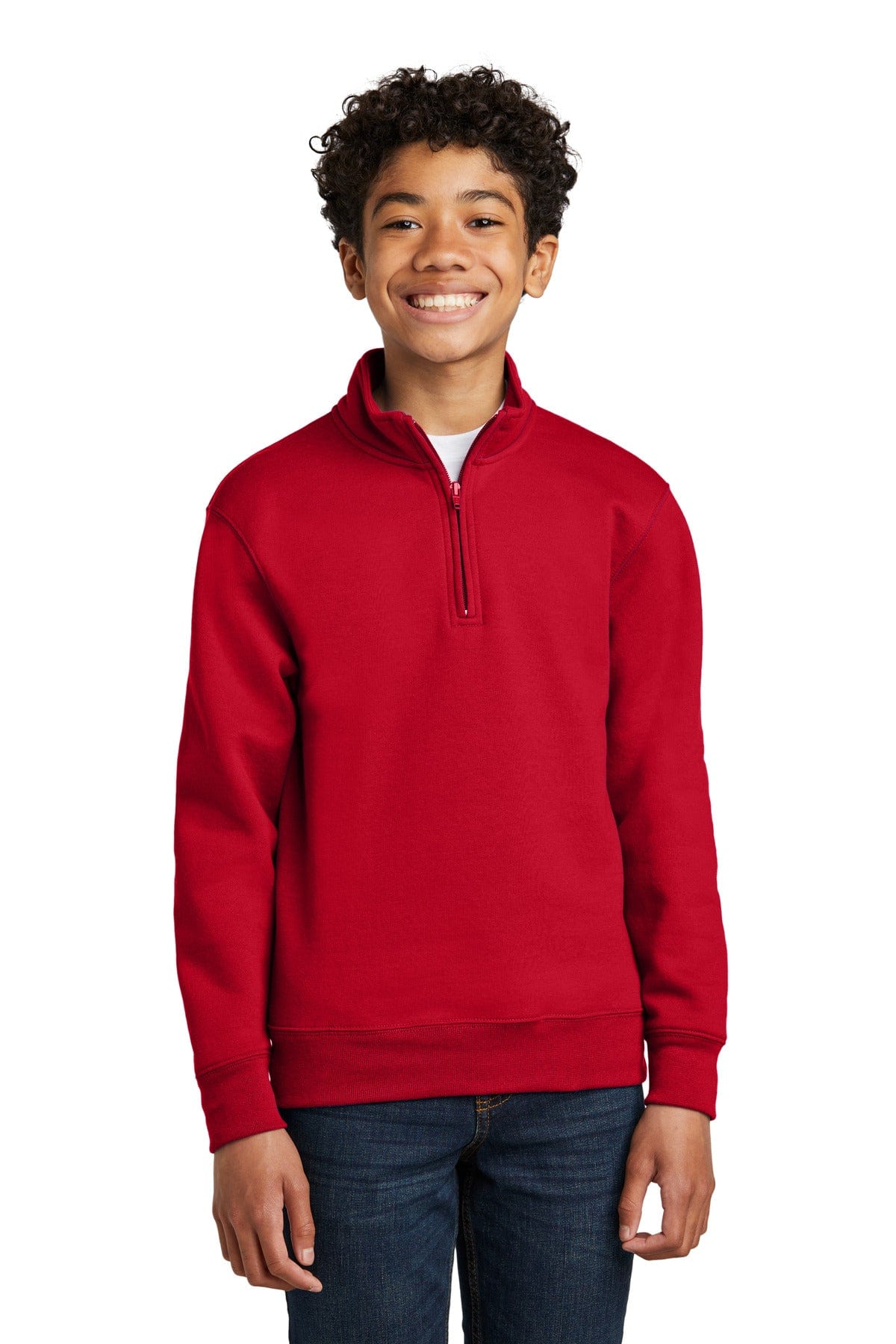 Port & Company PC79YQ: Youth Core Fleece 1/4-Zip Pullover Sweatshirt