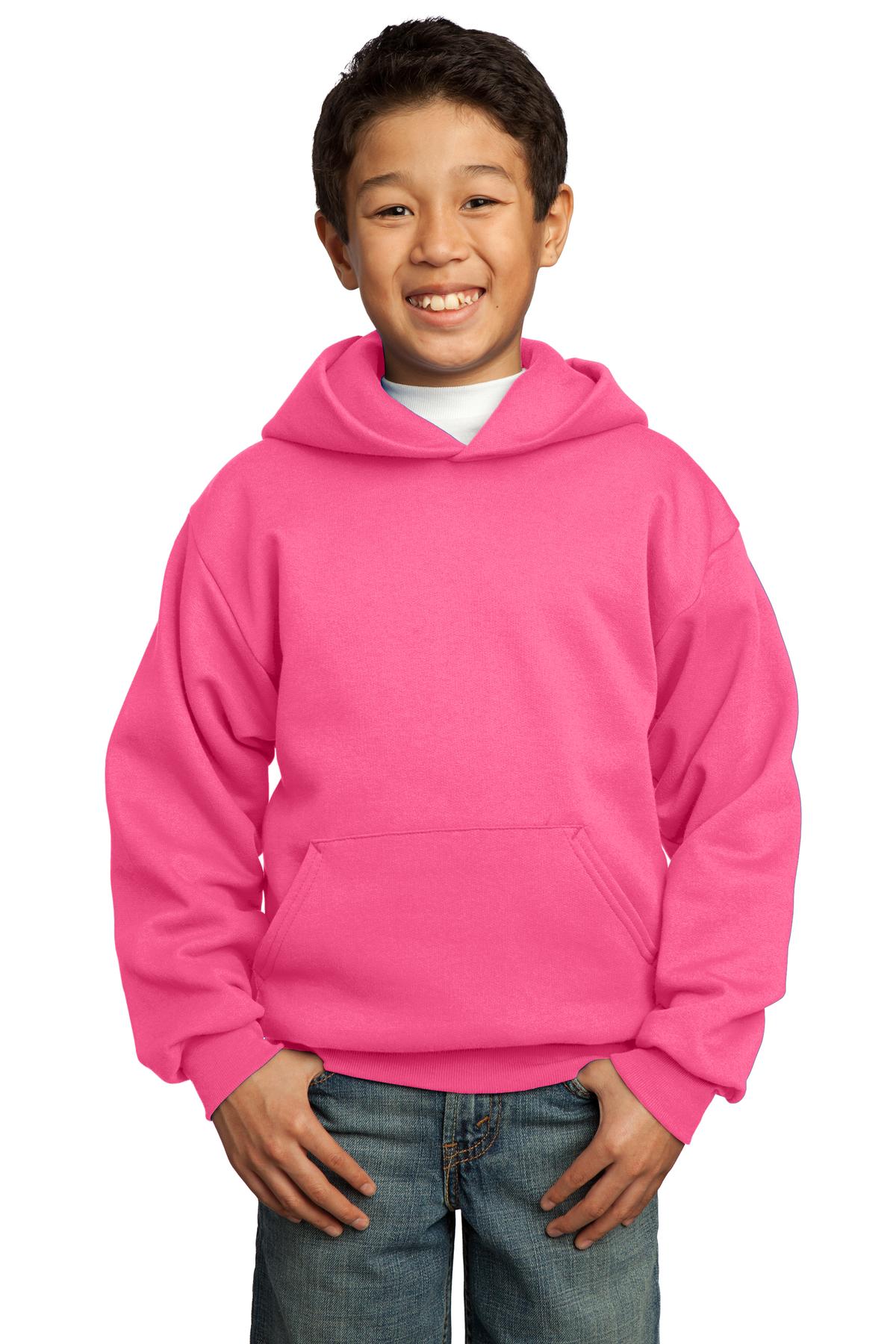 Port & Company ®  - Youth Core Fleece Pullover Hooded Sweatshirt.  PC90YH, Basic Colors