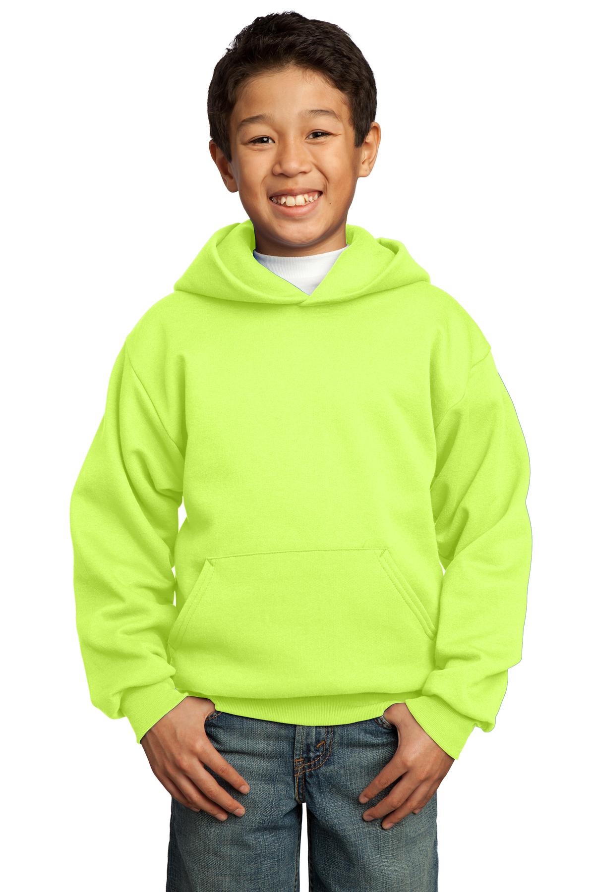 Port & Company ®  - Youth Core Fleece Pullover Hooded Sweatshirt.  PC90YH, Basic Colors