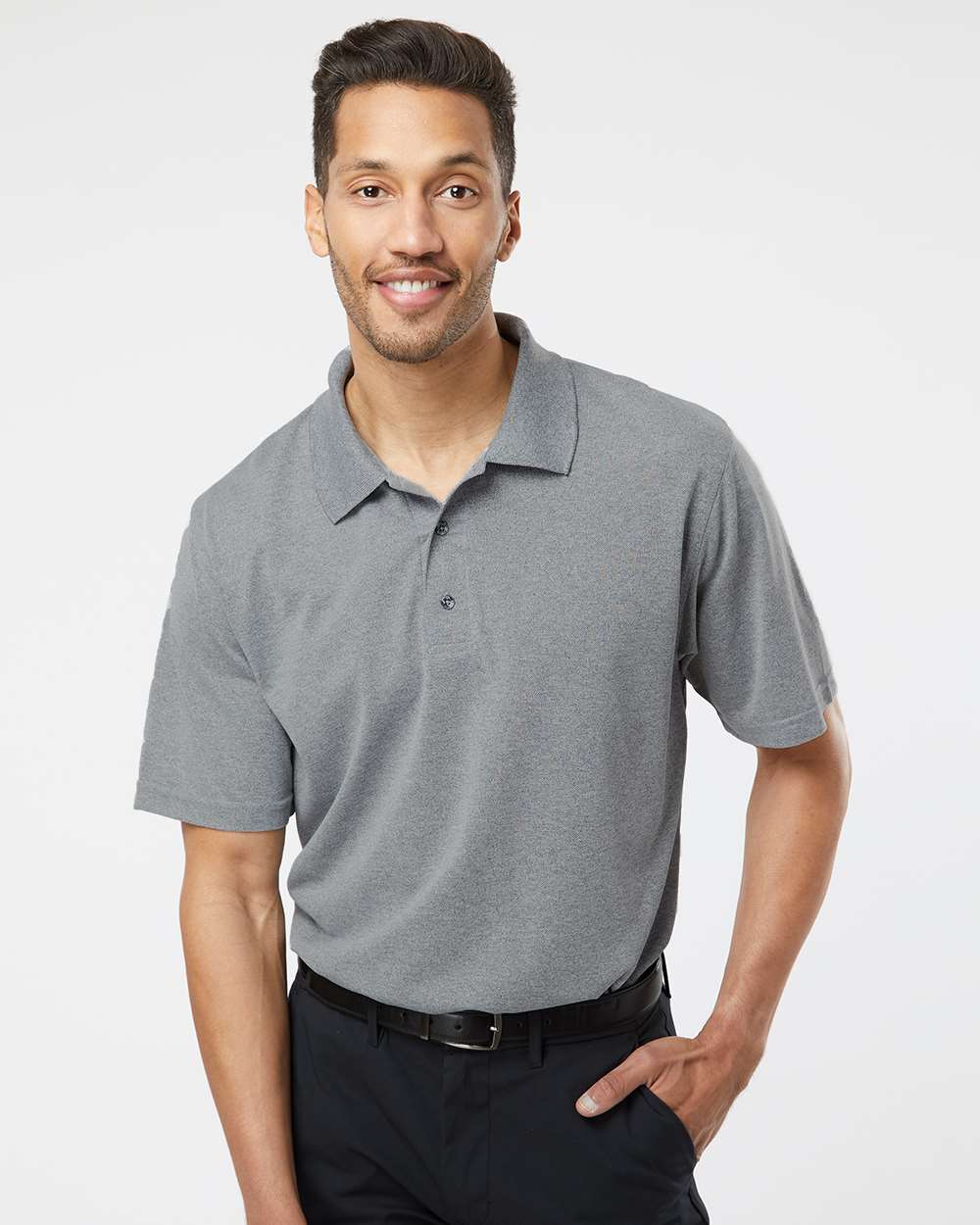 Paragon Polos Paragon 100 Men's Saratoga Performance Mini Mesh Polo