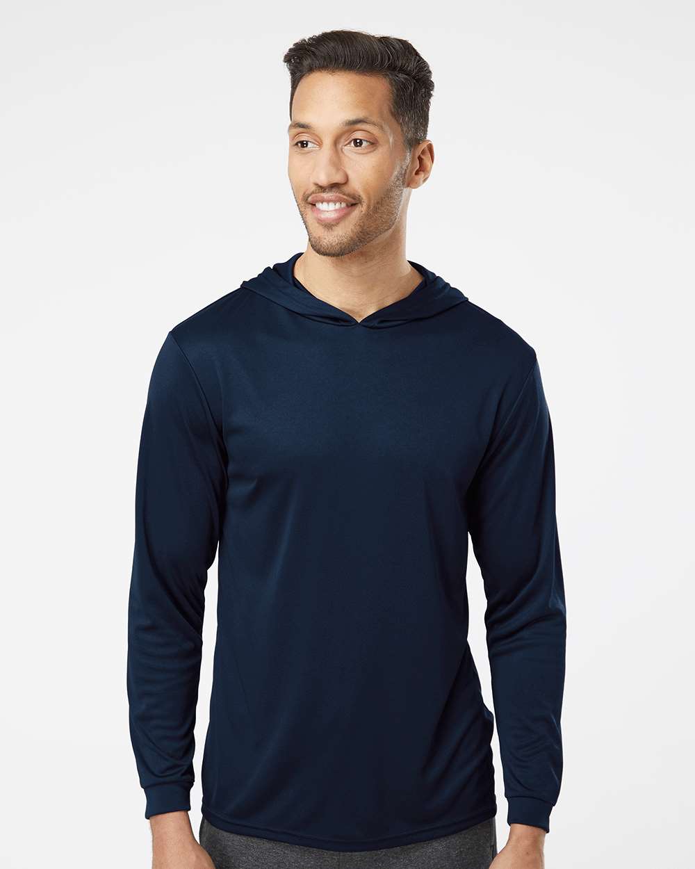 Paragon T-Shirts - Long Sleeve Navy / XS Paragon 220 Unisex Bahama Performance Hooded Long Sleeve T-Shirt